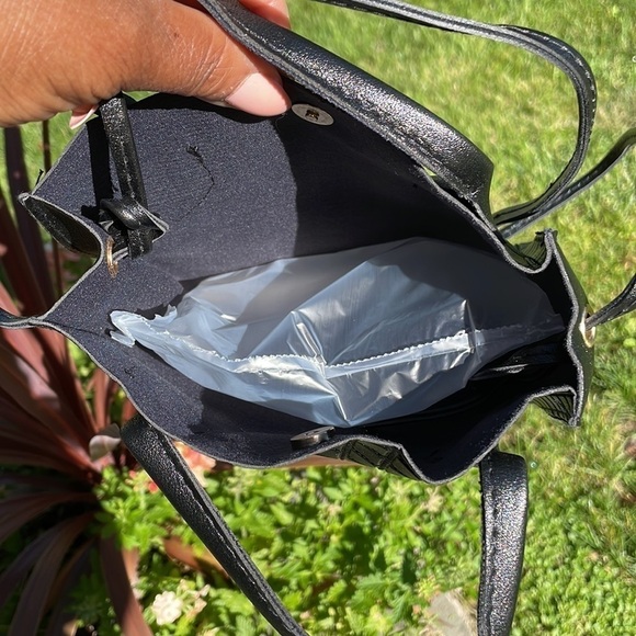NWT Black Pattern Mini Handbag - Picture 8 of 15